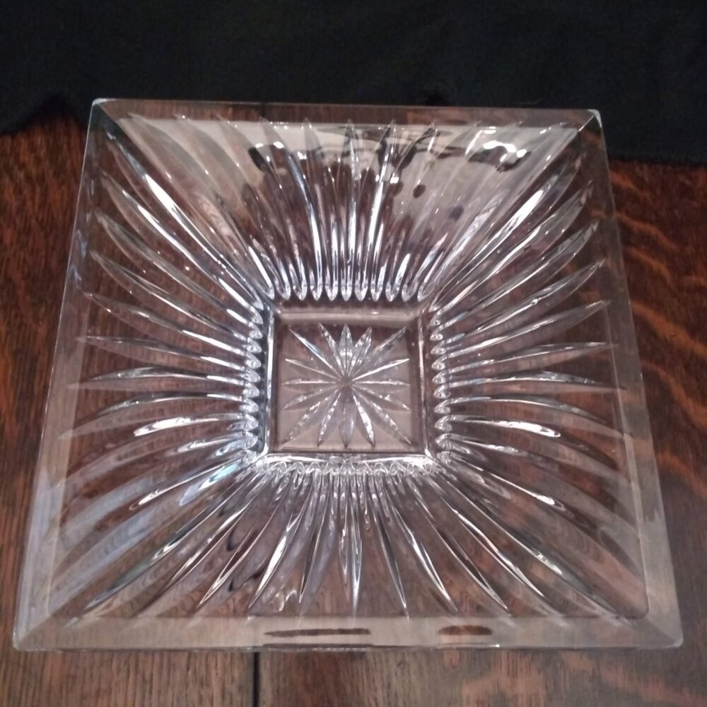 Waterford Cut Crystal nine inch Square Bowl